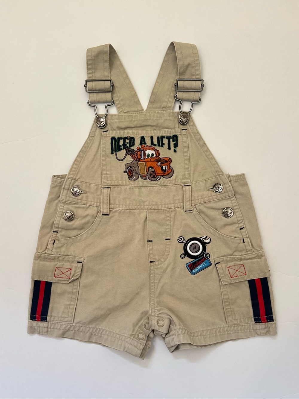 Vintage Disney Pixar Cars Tow Mater Shortalls